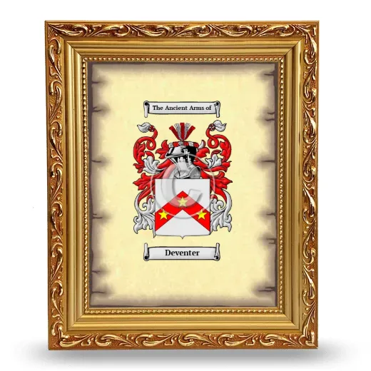 Deventer Coat of Arms Framed - Gold
