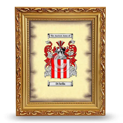 Di bella Coat of Arms Framed - Gold