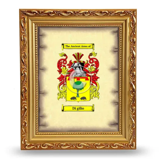 Di gilio Coat of Arms Framed - Gold