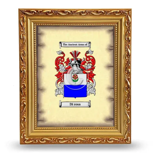 Di rosa Coat of Arms Framed - Gold