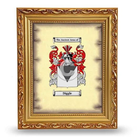 Diggle Coat of Arms Framed - Gold