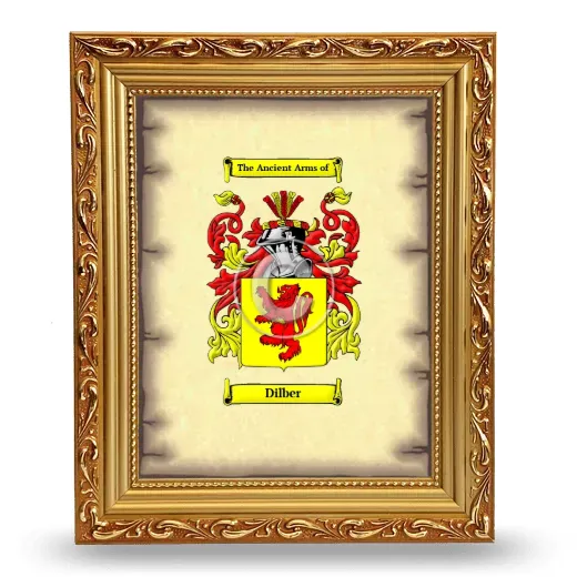 Dilber Coat of Arms Framed - Gold