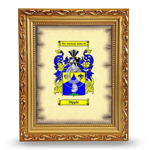 Dipple Coat of Arms Framed - Gold