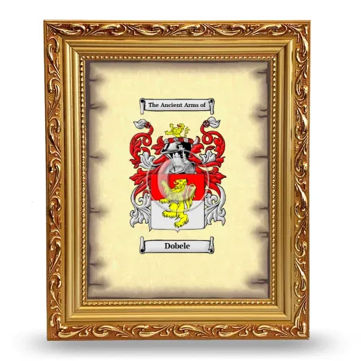 Dobele Coat of Arms Framed - Gold