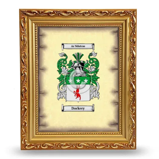 Dockery Coat of Arms Framed - Gold