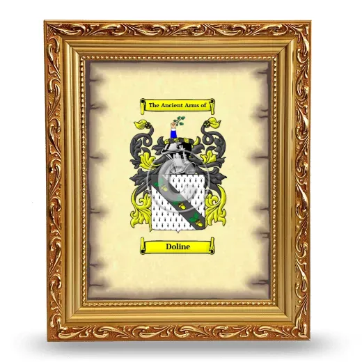 Doline Coat of Arms Framed - Gold