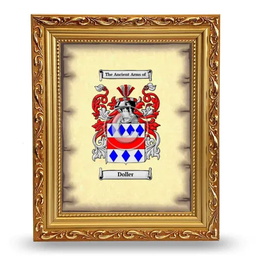 Doller Coat of Arms Framed - Gold