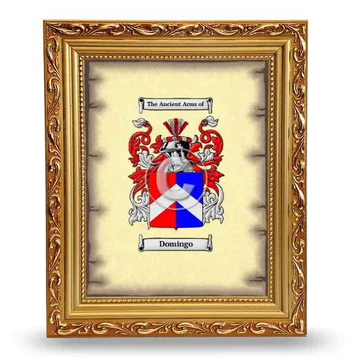 Domingo Coat of Arms Framed - Gold