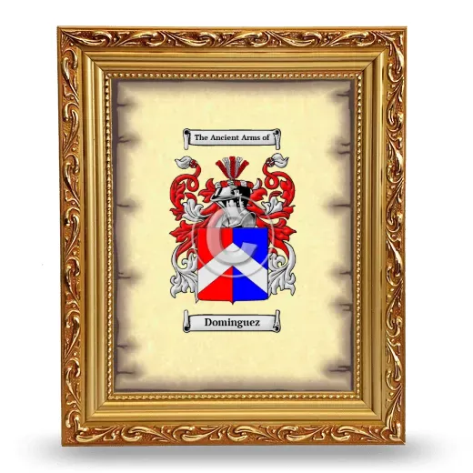 Dominguez Coat of Arms Framed - Gold