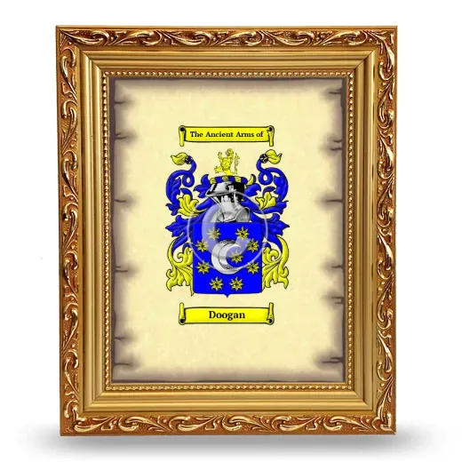 Doogan Coat of Arms Framed - Gold
