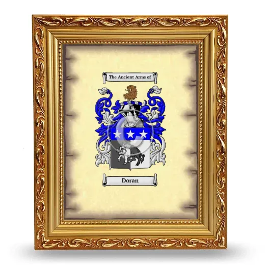 Doran Coat of Arms Framed - Gold