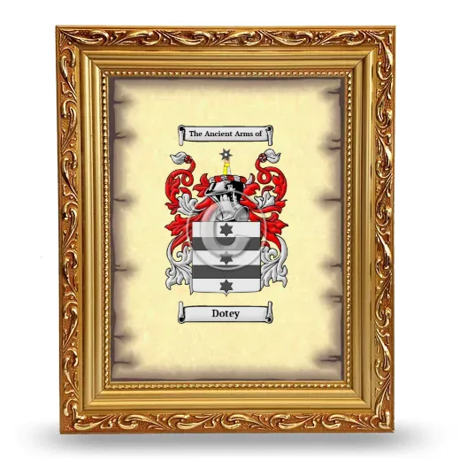 Dotey Coat of Arms Framed - Gold