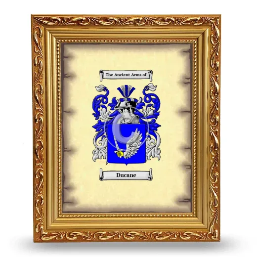 Ducane Coat of Arms Framed - Gold