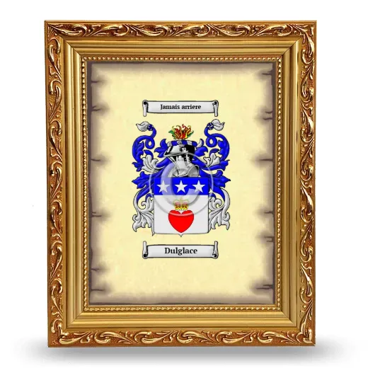 Dulglace Coat of Arms Framed - Gold