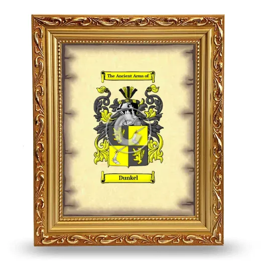 Dunkel Coat of Arms Framed - Gold