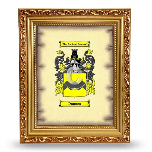 Dunoon Coat of Arms Framed - Gold