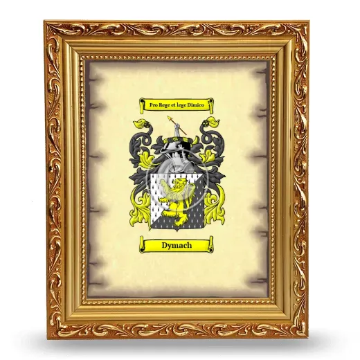 Dymach Coat of Arms Framed - Gold