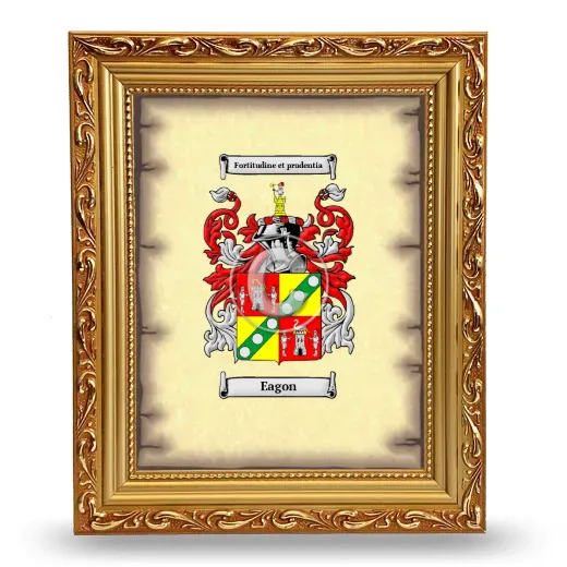 Eagon Coat of Arms Framed - Gold