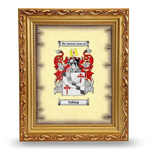 Eaking Coat of Arms Framed - Gold