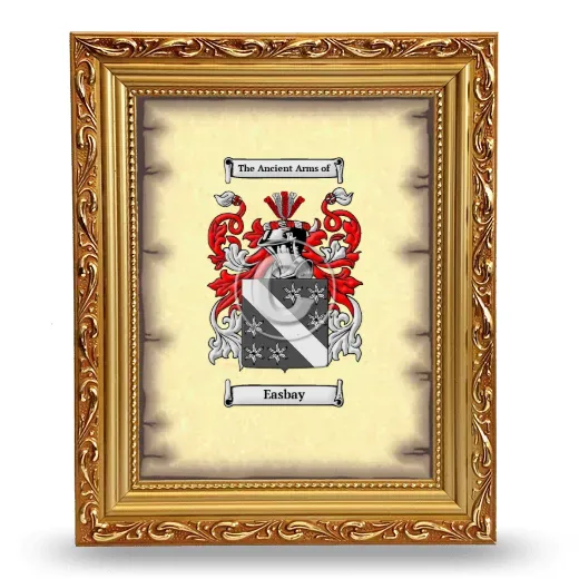 Easbay Coat of Arms Framed - Gold