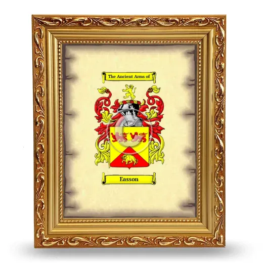 Easson Coat of Arms Framed - Gold