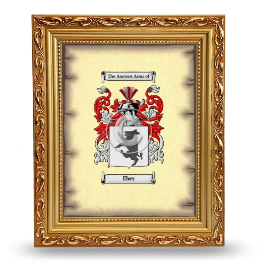 Eber Coat of Arms Framed - Gold