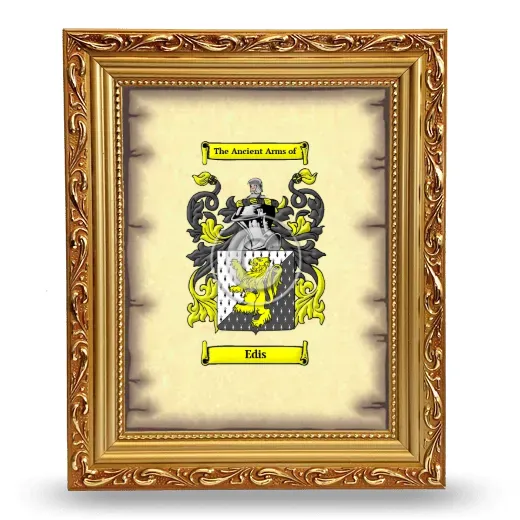 Edis Coat of Arms Framed - Gold