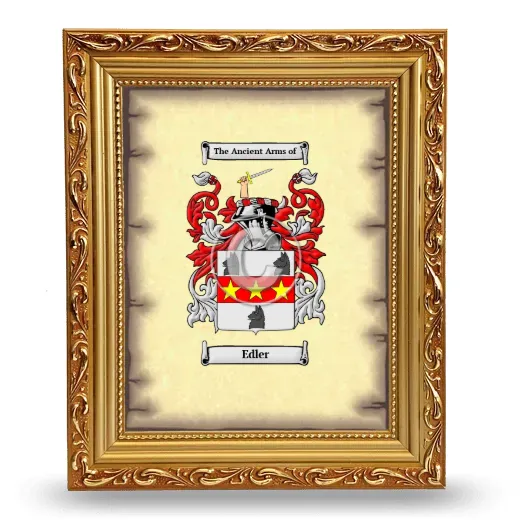 Edler Coat of Arms Framed - Gold