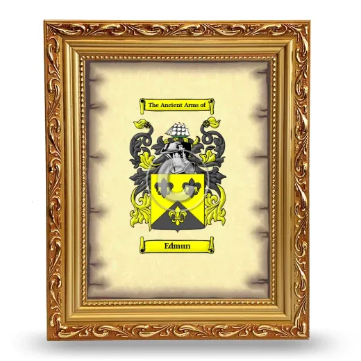 Edmun Coat of Arms Framed - Gold