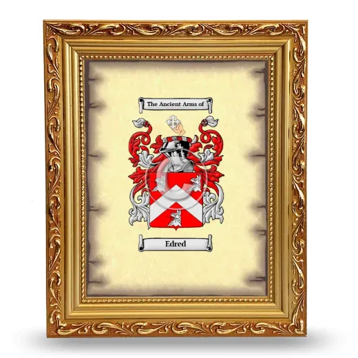 Edred Coat of Arms Framed - Gold