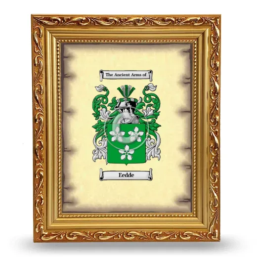 Eedde Coat of Arms Framed - Gold