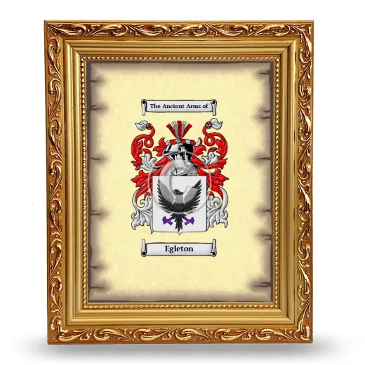 Egleton Coat of Arms Framed - Gold