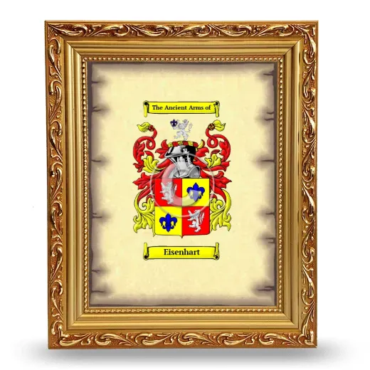 Eisenhart Coat of Arms Framed - Gold