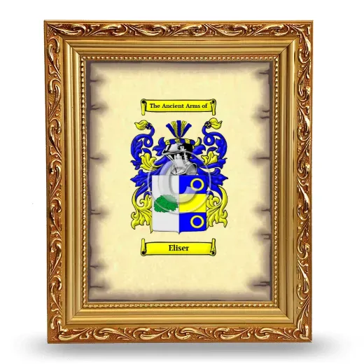 Eliser Coat of Arms Framed - Gold