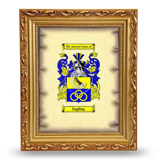 Engling Coat of Arms Framed - Gold