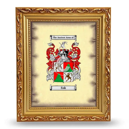 Enk Coat of Arms Framed - Gold