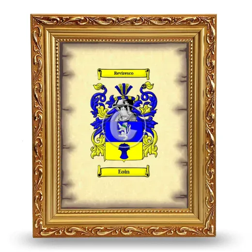 Eoin Coat of Arms Framed - Gold