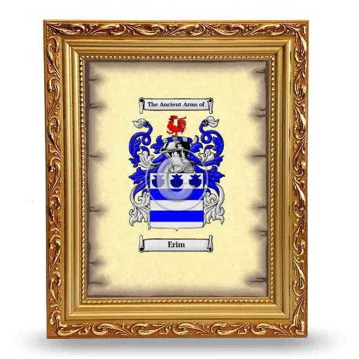 Erim Coat of Arms Framed - Gold