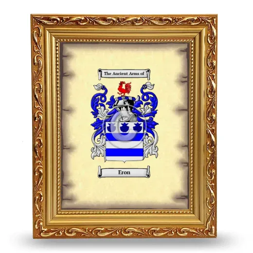 Eron Coat of Arms Framed - Gold