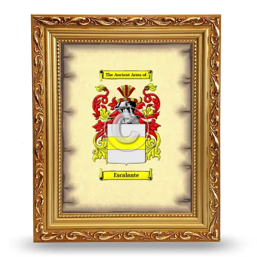 Escalante Coat of Arms Framed - Gold