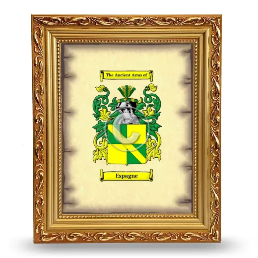 Espagne Coat of Arms Framed - Gold