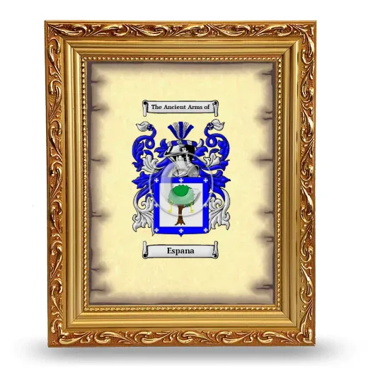 Espana Coat of Arms Framed - Gold