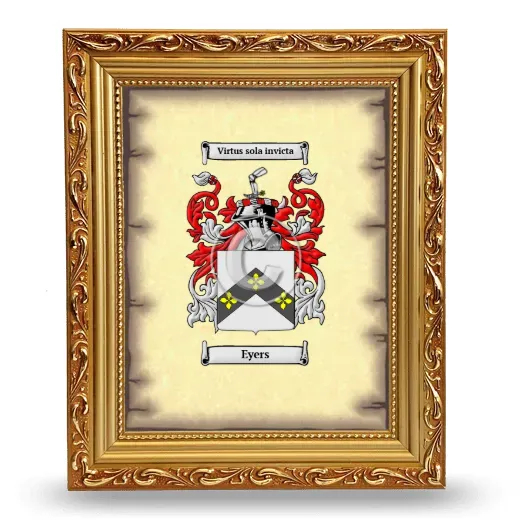 Eyers Coat of Arms Framed - Gold