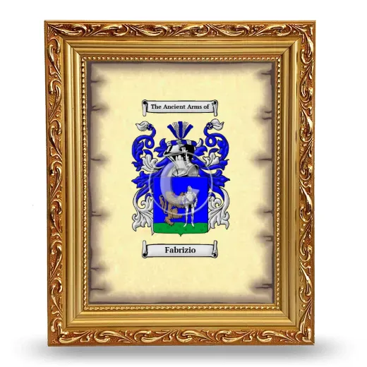 Fabrizio Coat of Arms Framed - Gold
