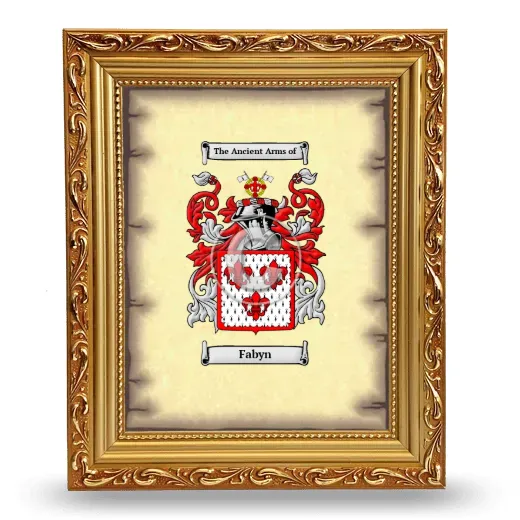 Fabyn Coat of Arms Framed - Gold