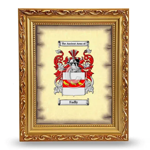 Fadly Coat of Arms Framed - Gold