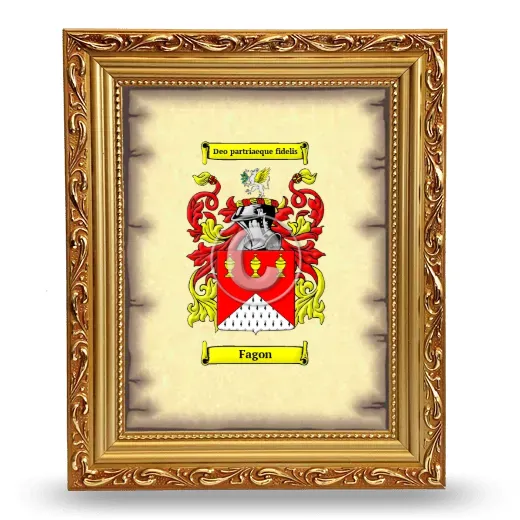 Fagon Coat of Arms Framed - Gold