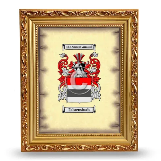 Fahrensbach Coat of Arms Framed - Gold