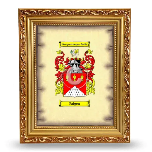 Faigen Coat of Arms Framed - Gold