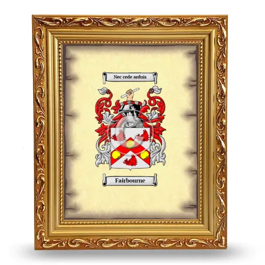 Fairbourne Coat of Arms Framed - Gold